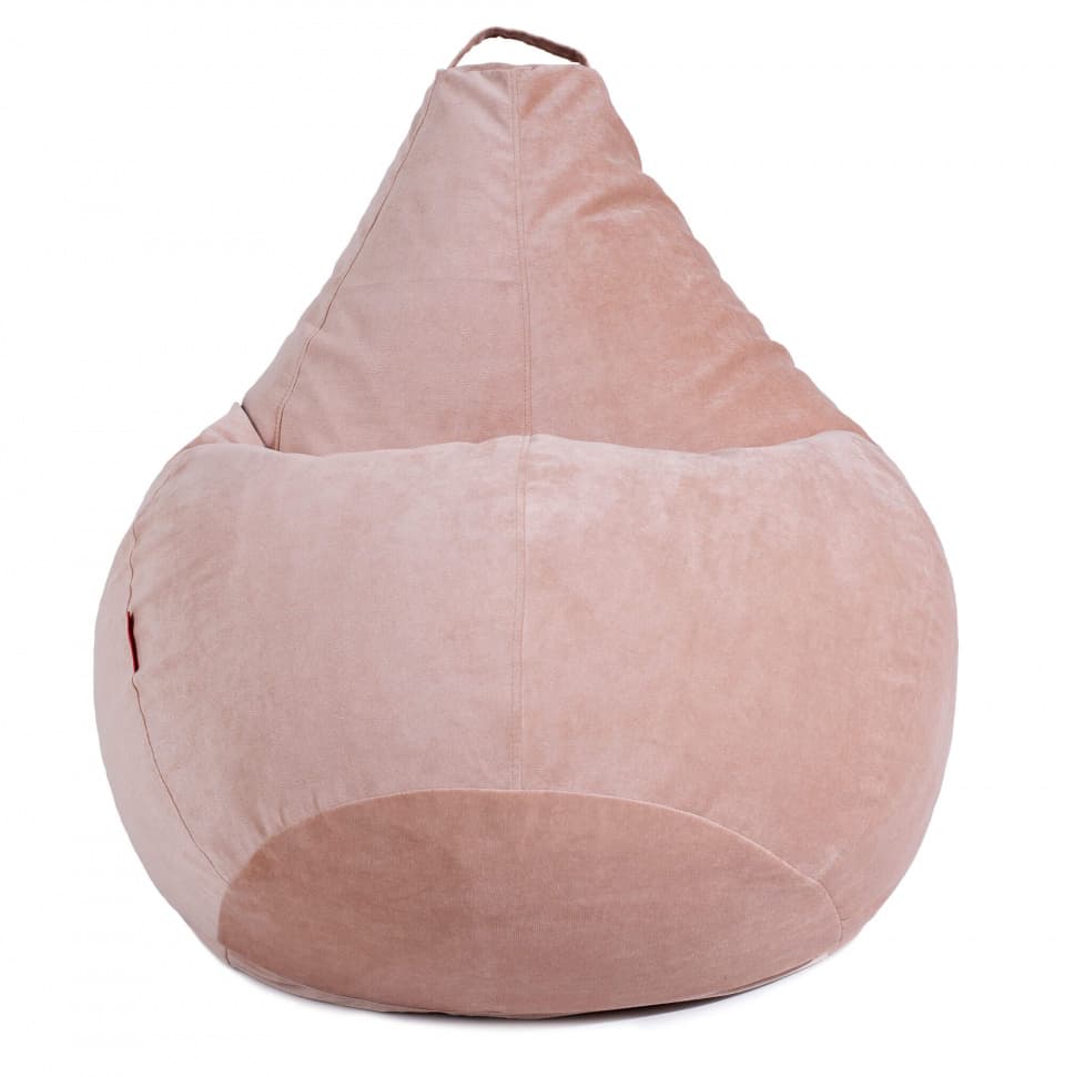 Жемчужный персик кресло-мешок из вельвета Босс Пудра, Роуз превью 2