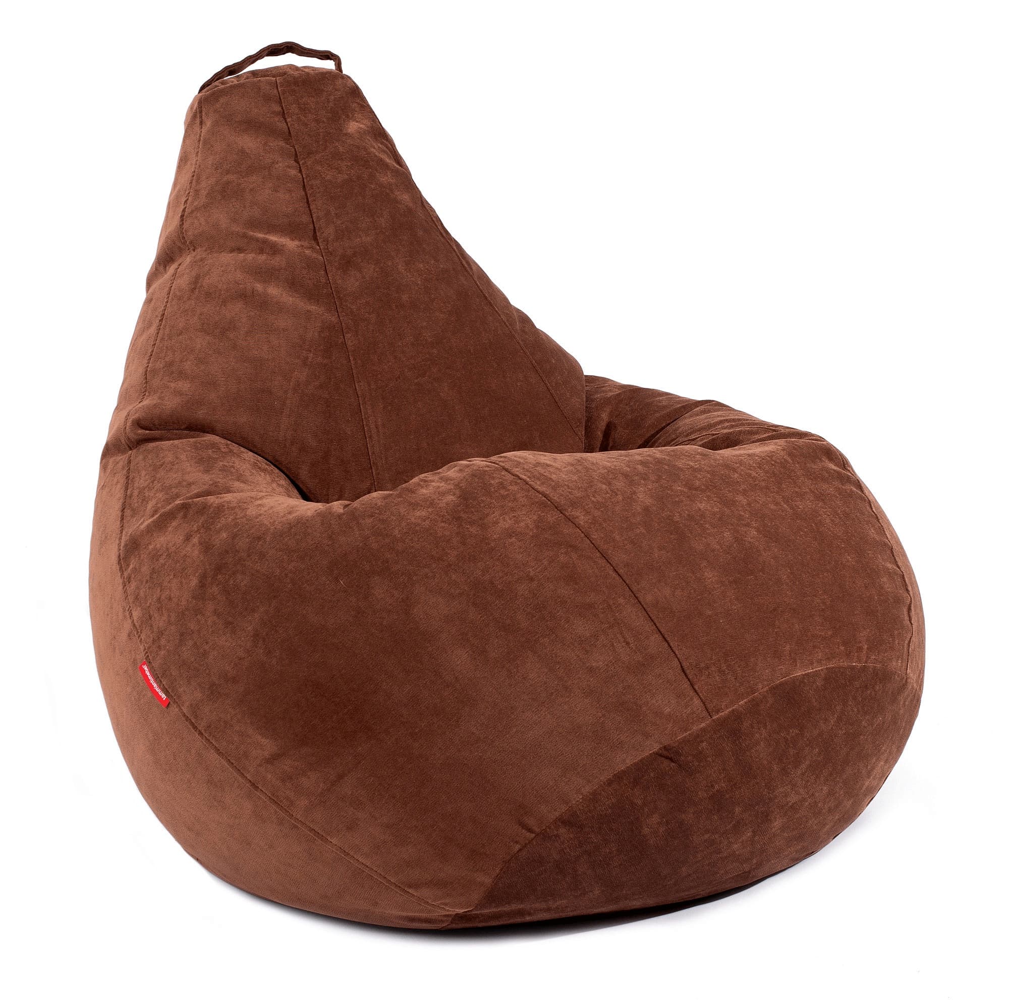 Шоколадное кресло-мешок из вельвета Босс Пудра, Шоколад превью 8